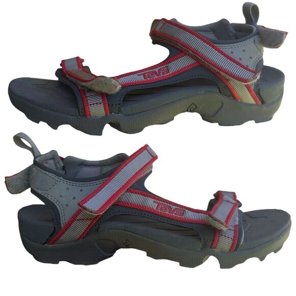 Teva Tanza Youth Sandals Size 4 Unisex Adjustable Hook & Loop Hiking Water Shoe - Picture 1 of 10